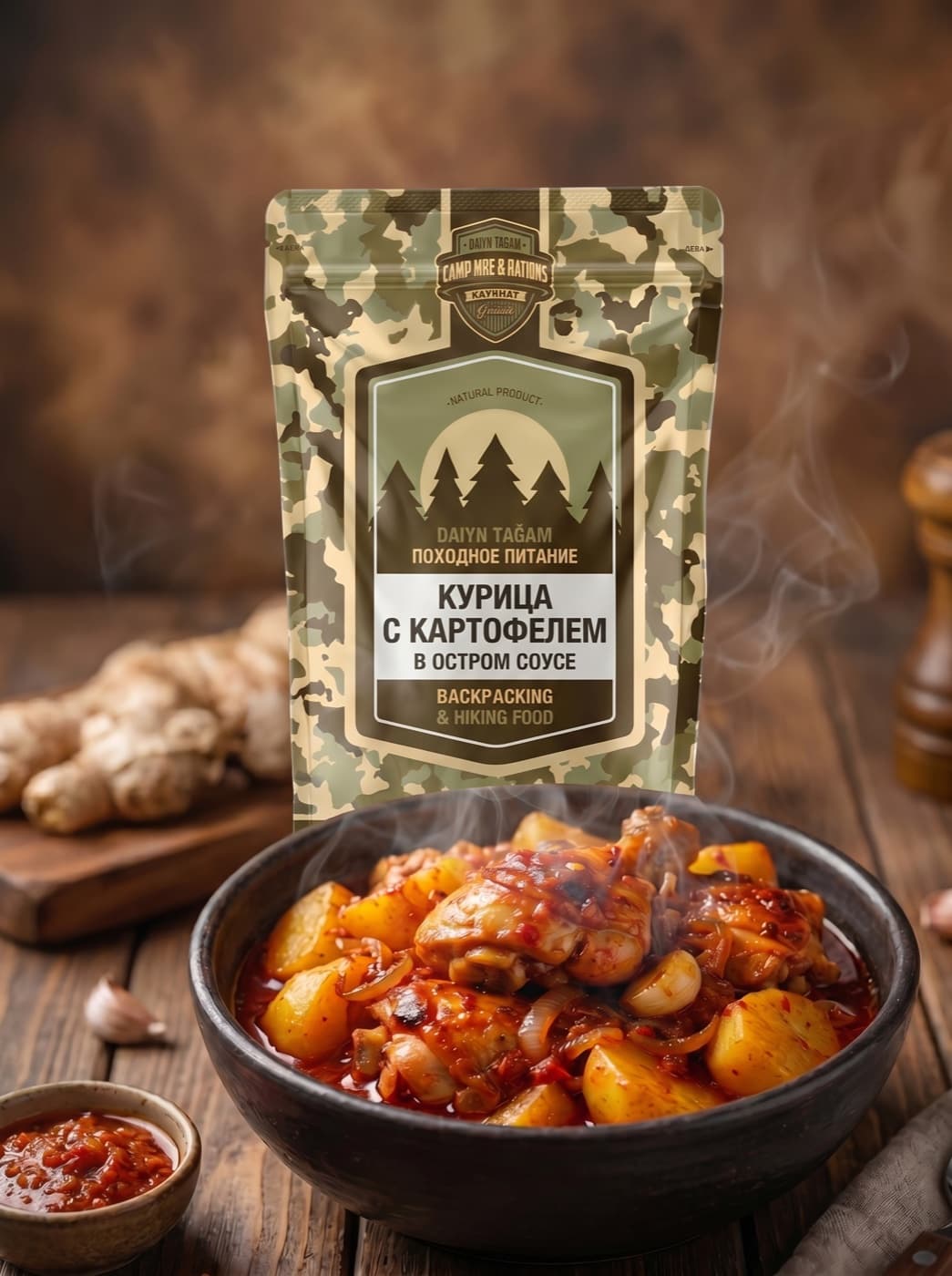 Курица с картошкой в остром соусе
